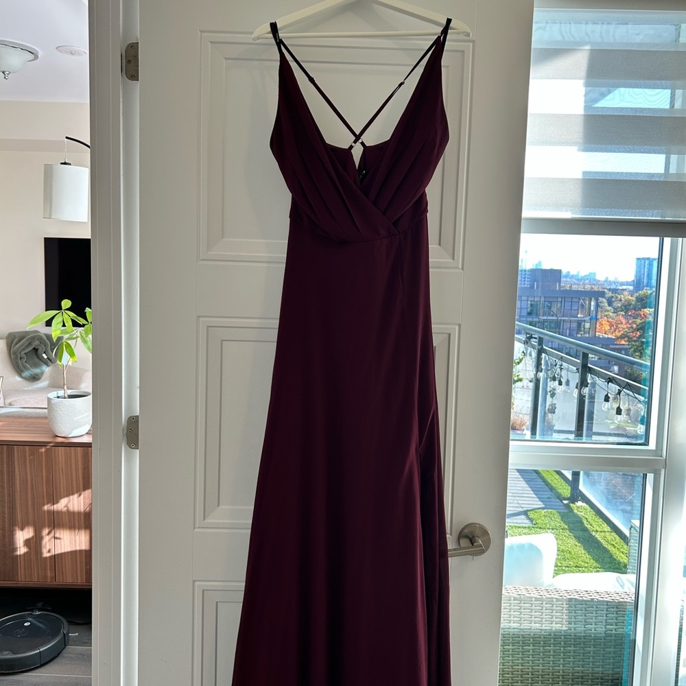 Soieblu Burgundy Evening Dress